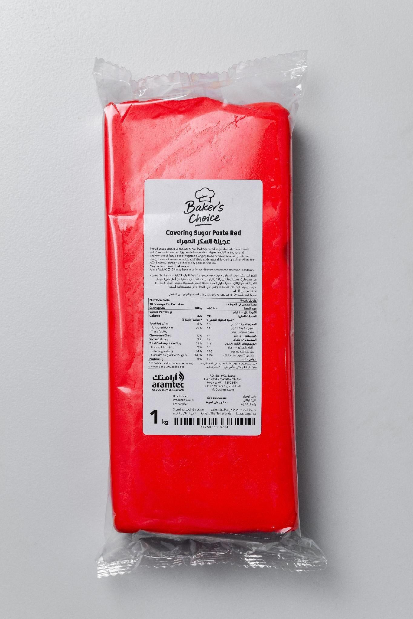 Baker's Choice Covering Sugar Paste Red 1kg